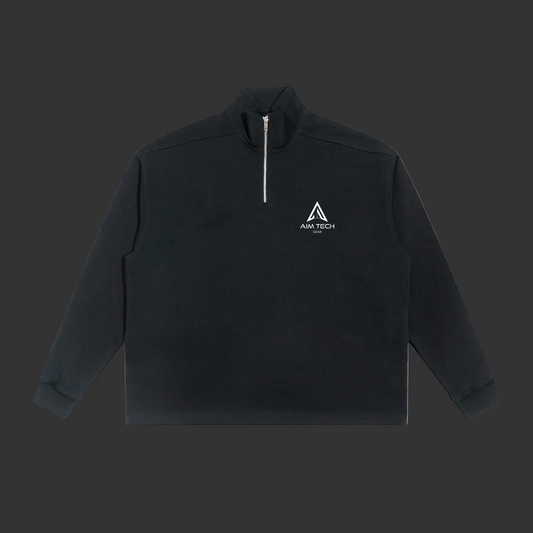 Aim Tech Gear - Half-Zip Rolled Edge Fleece Sweatshirt